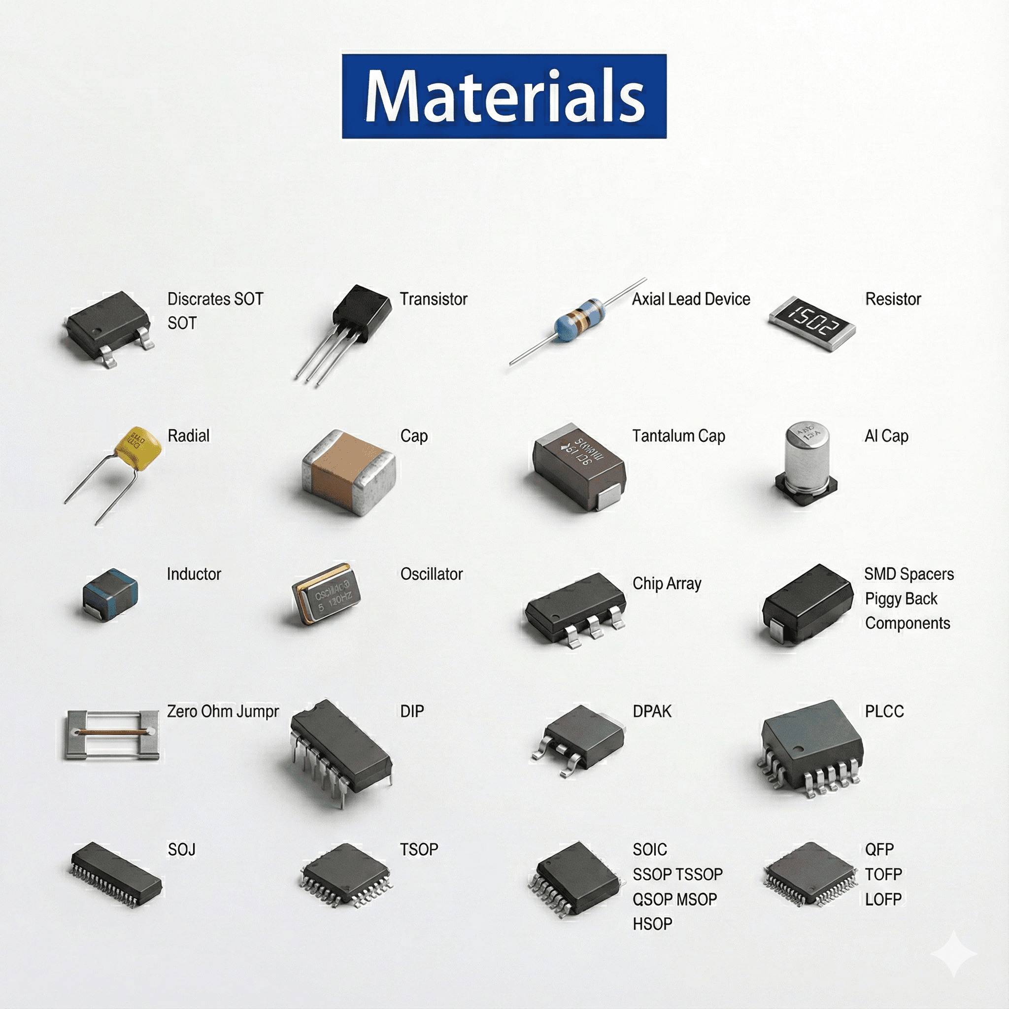 Materials used in the production of the SSD